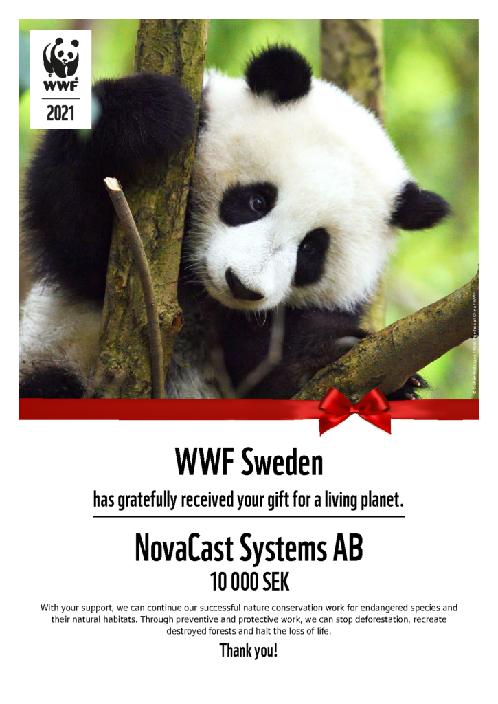 NovaCast supporting WWF Sweden